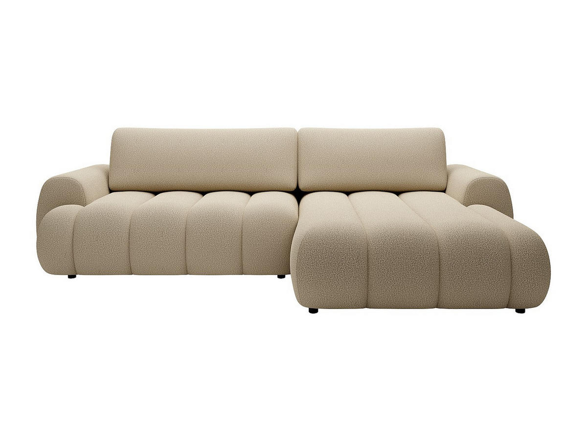 ECKSOFA mit Schlaffunktion - Ecke rechts - Stoff - Beige - FRIDORA - Beige, Textil (272/168cm) - Vente-Unique
