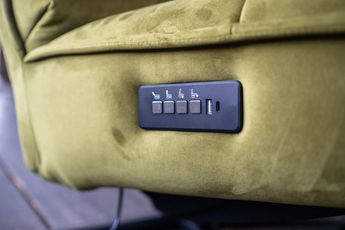 RELAXSESSEL MIKO Grün Velvet - Schwarz/Grün, Textil/Metall (75/115/94cm) - KAWOLA