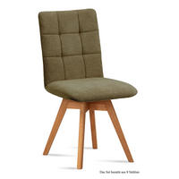 ESSZIMMERSTUHL drehbar (8er-Set) Doria 47x91x60 Eiche geölt/Olivgrün - Eichefarben/Olivgrün, Kunststoff (60/91/47cm) - 58aufmkessel