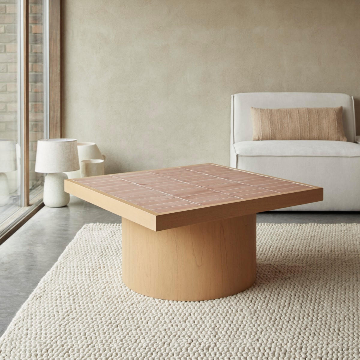 COUCHTISCH Karel Natur aus Mindiholz - Naturfarben, Holz (83/85/42cm) - Tikamoon