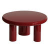 COUCHTISCH, Bordeauxrot - Rot, Holzwerkstoff (70/70/35.5cm) - Oviala