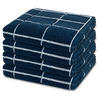 HANDTUCH Sensual Skin Karo 4er-Set - Dunkelblau, Textil (50/100cm) - Ross