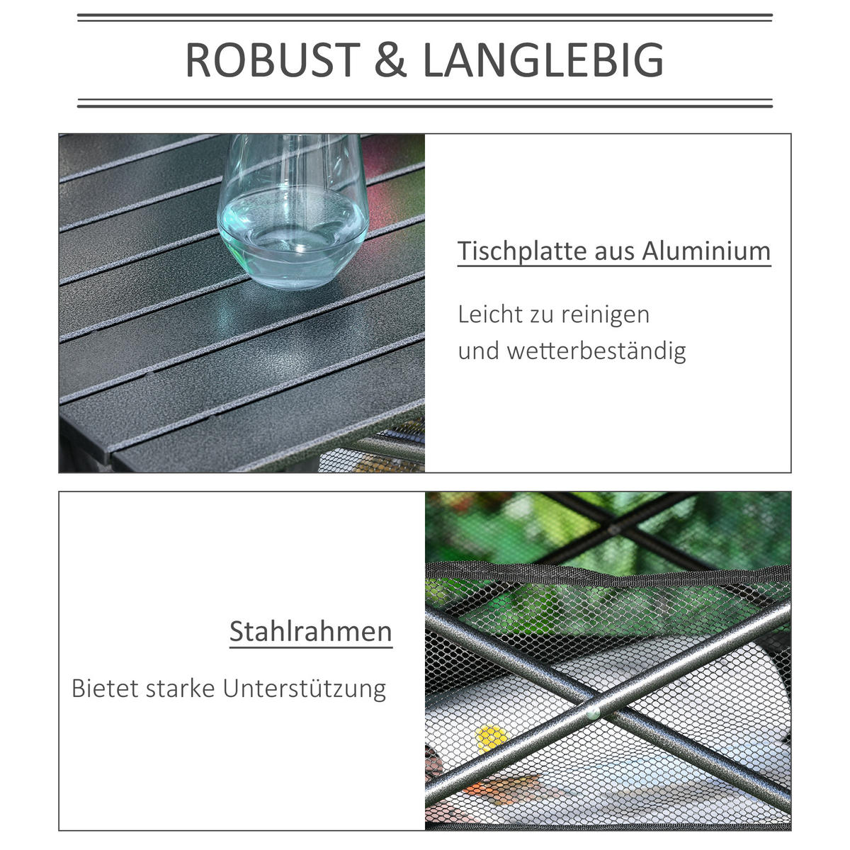 KLAPPTISCH Faltbar Schwarz - Schwarz, Metall (70/70/69cm) - ComfortXL