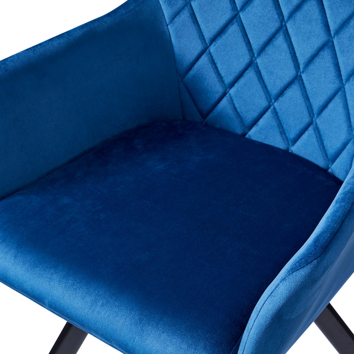 ESSZIMMERSTUHL MASON 2er Set Samt Blau - Blau, Textil (58/85/60cm) - SVITA