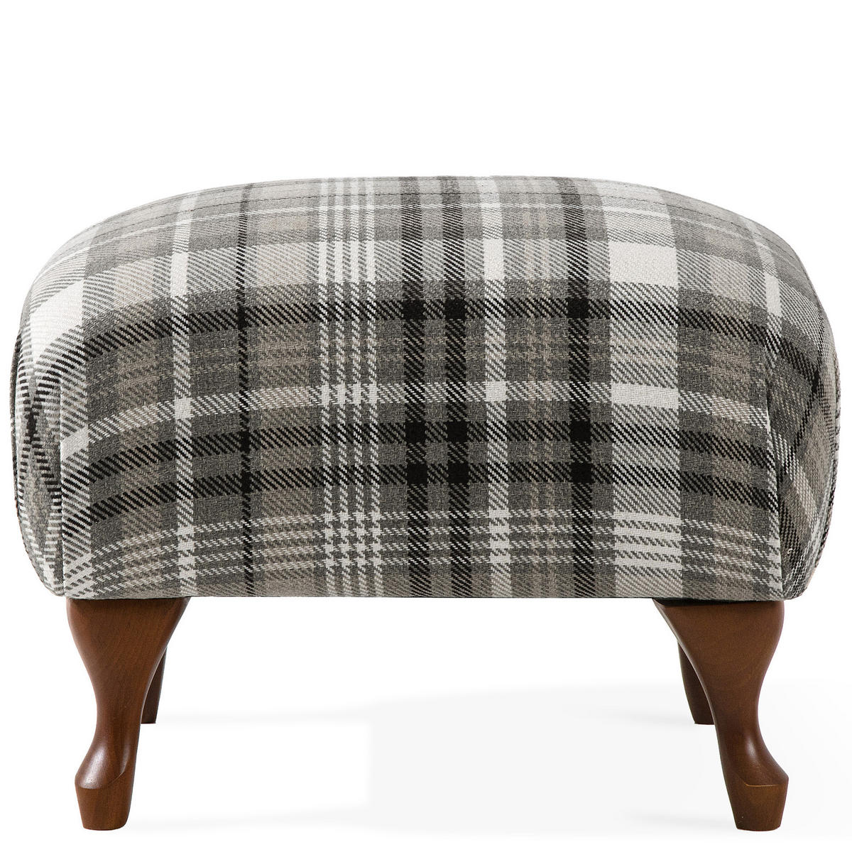 FUẞSTÜTZE TOMIS, Grau - Braun/Grau, Eichenholz/Holz (50/40/50cm) - KONSIMO®