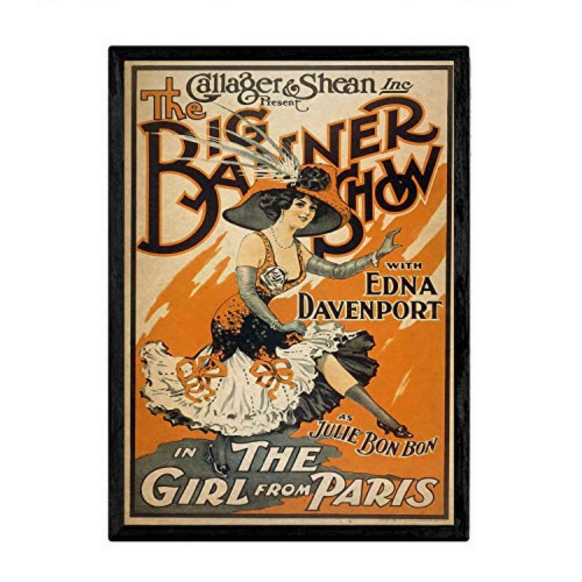 POSTER Show Paris Vintage A4 Rahmenlos - Klar, Papier (29.7/5/21cm) - Nacnic