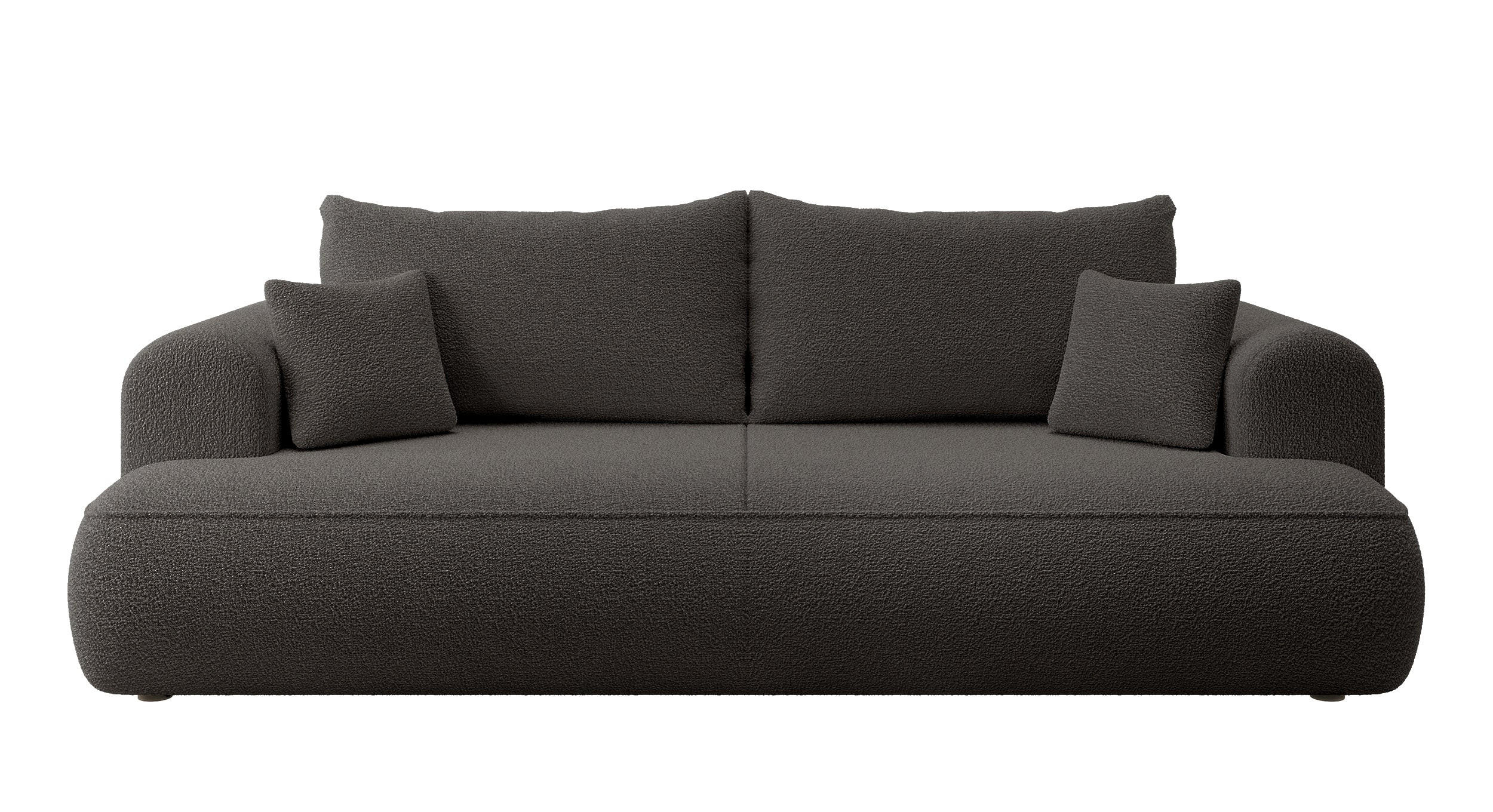 SCHLAFSOFA Ovo Dunkelgrau Boucle - Dunkelgrau, Textil (250/96/110cm) - Selsey