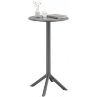 BARTISCH rund 60 cm Kunststoff Dunkelgrau - Dunkelgrau, Kunststoff (60/60/107cm) - CLP