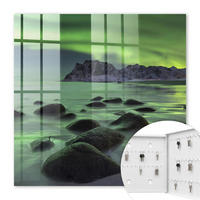 SCHLÜSSELBOX Weiß 30x30 cm – Türöffnung nach rechts - Nordlicht - Grün, Metall (30/30/5cm) - TULUP