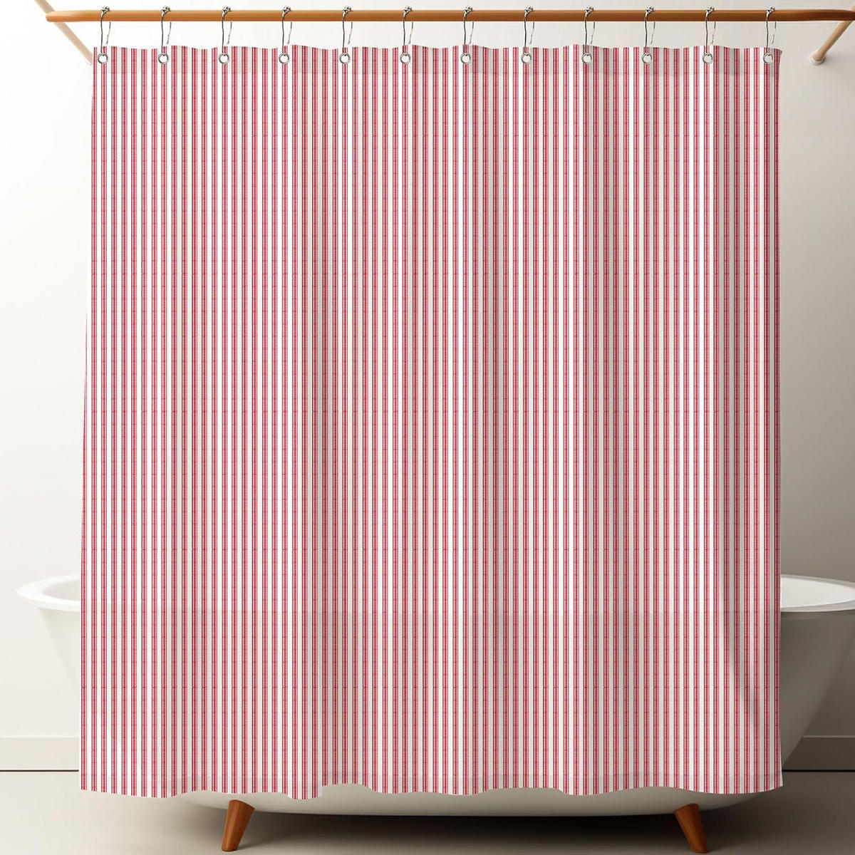 DUSCHVORHANG – Rot (180 × 180 cm) - Hellrot, Textil (180/180cm)