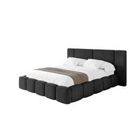 POLSTERBETT mit Bettkasten und Lattenrost, Bett mit Matratze H3/H4 - NILO 140x200 Schwarz - Schwarz, Holzwerkstoff/Textil (140/200cm) - ALTDECOR