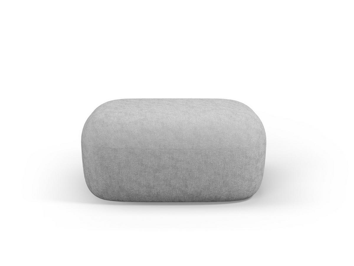 POUF Jenny aus Chenille-Stoff silber - Silberfarben, Textil (88/40/90cm) - Micadoni