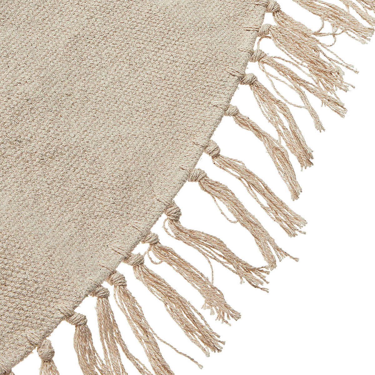 BARNMATTA beige 140 cm bomull Wahar - Beige, Textil (140/140cm) - Beliani