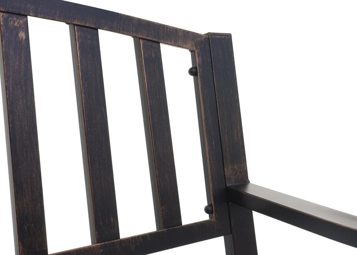 GARTENBANK 87x128x58cm Bronze 2-Sitzer - Bronzefarben, Metall (128/87/58cm) - PROREGAL