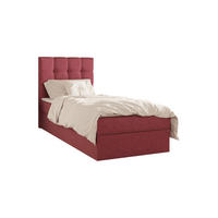 BOXBETT - Bett 05 OSLO - Hugo - 90x200 cm - mit Bettkasten und Waschbarem Topper - Rosa, Holz (90/200cm) - ROYAL24_MARKT