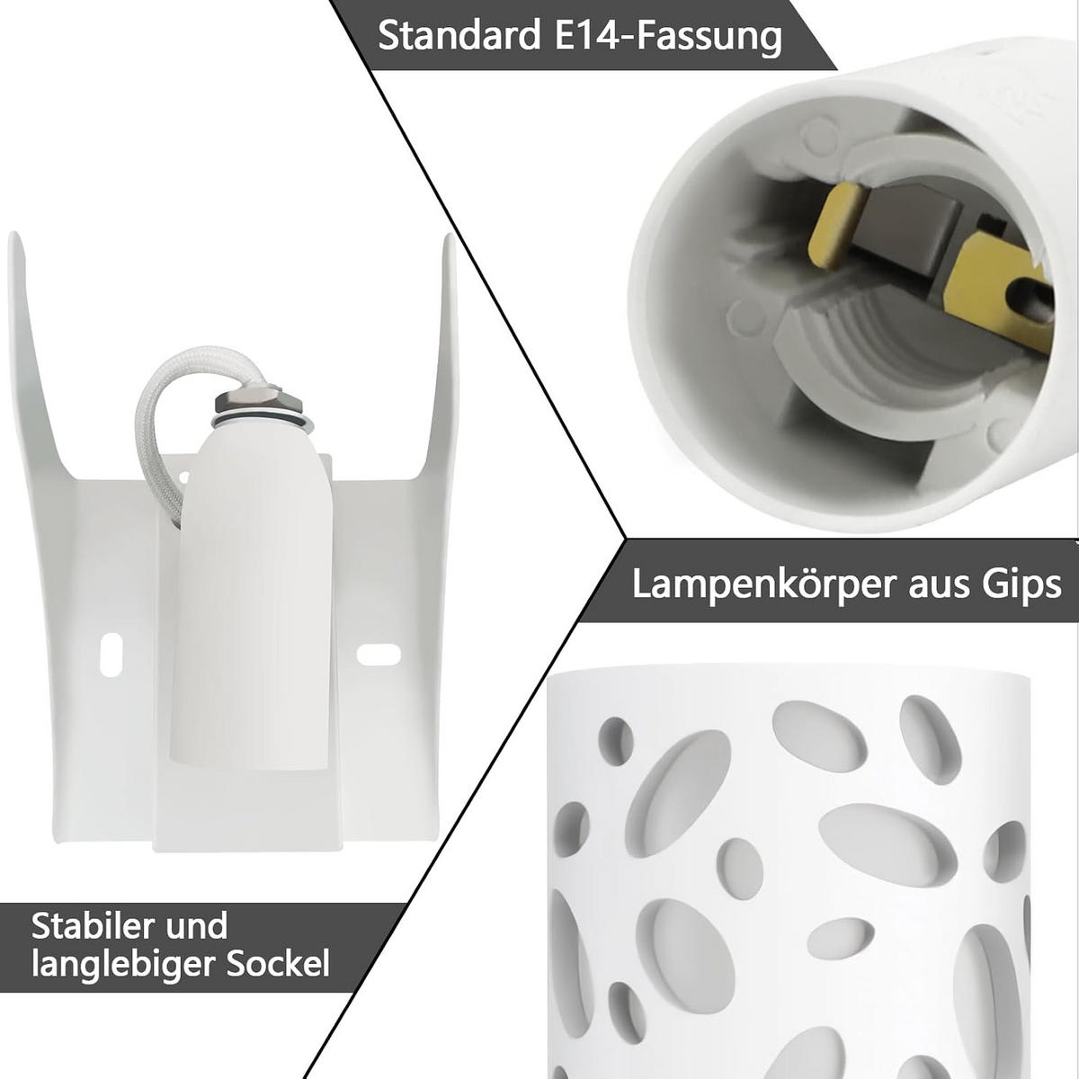LED - WANDLEUCHTE Nixthun 18.0/9.0/23.0 cm - Weiß, Metall (18/9/23cm) - ZMH