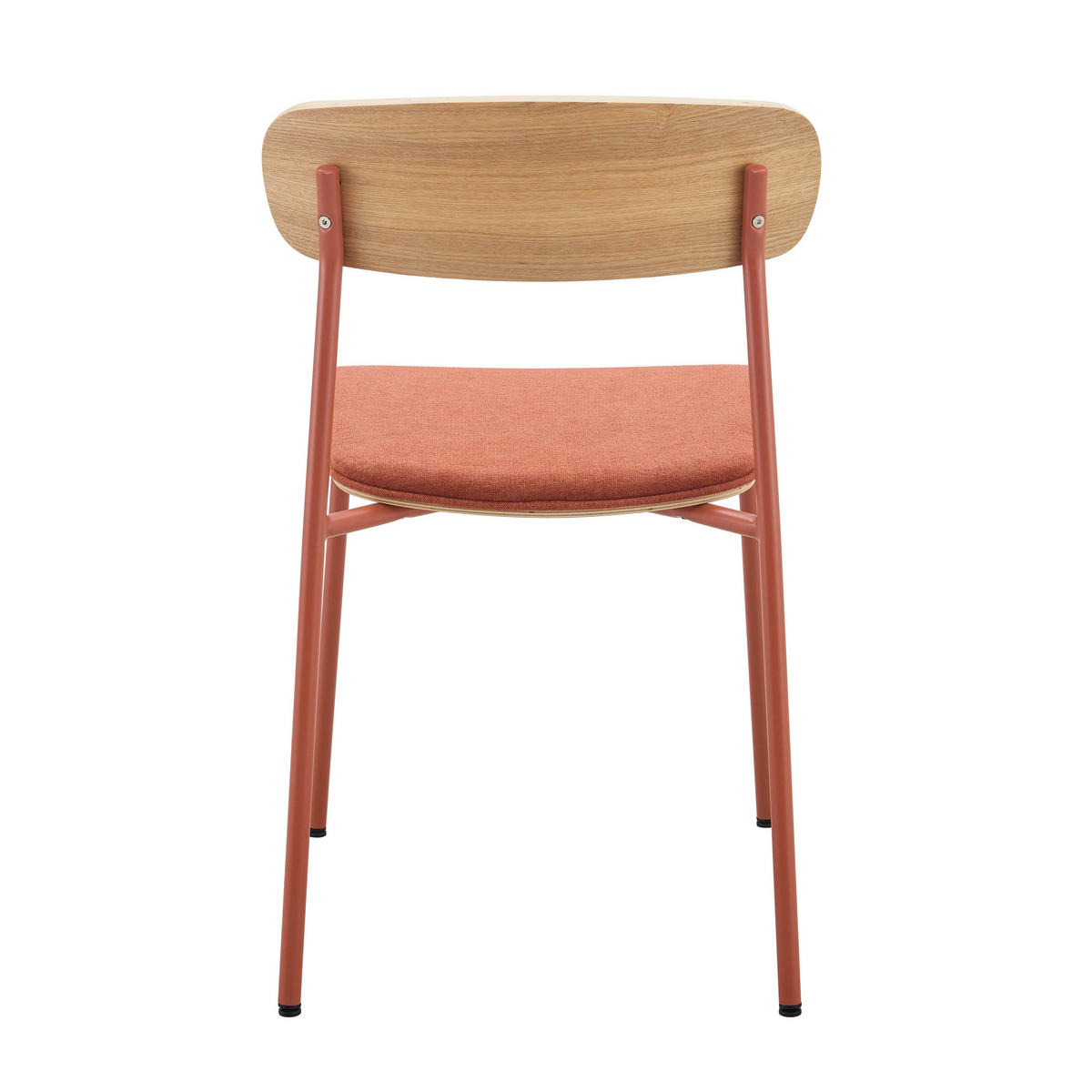 STUHL 2-tlg., Orange - Orange, Holz (46/78/52cm) - Oviala