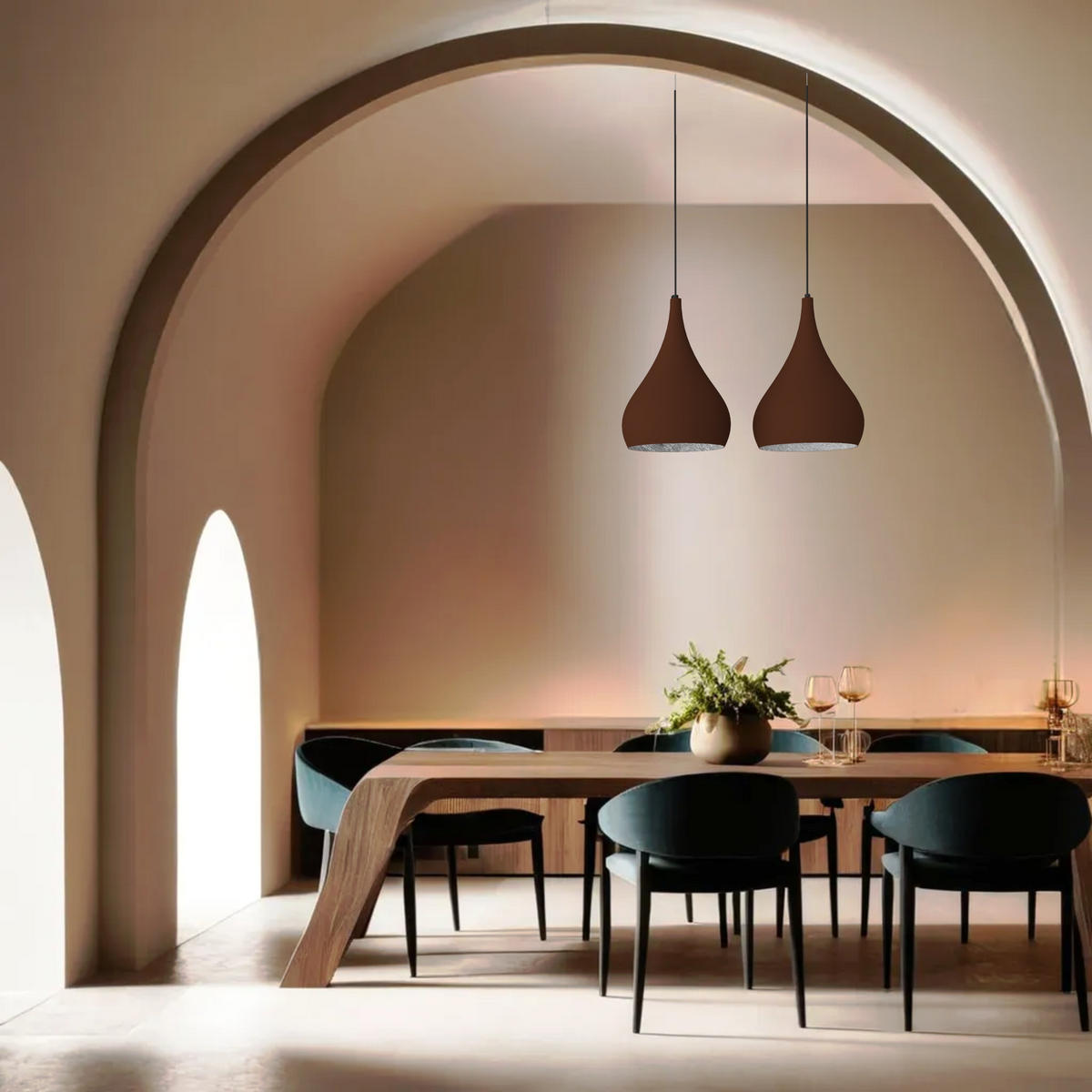 HÄNGELEUCHTE - Braun, Metall (55/25/55cm) - Lumicom