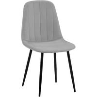 STUHL Metall Grau - Schwarz/Grau, Textil/Metall (45/88/54cm) - CLP