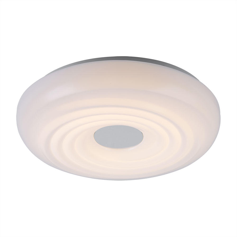 LED DECKENLEUCHTE Metall Weiß Rund - Weiß, Metall (35/35/8.5cm) - Globo Lighting