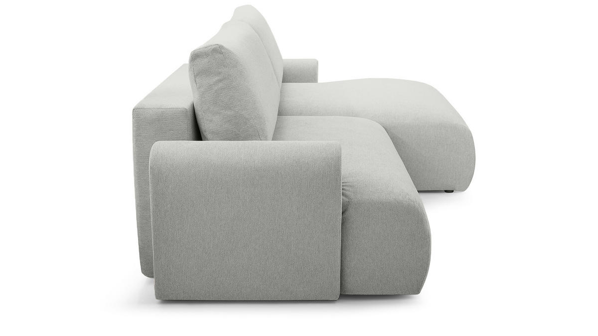 ECKSOFA mit Schlaffunktion Bordon, Hellgrau - Hellgrau, Textil (150/260cm) - Fedve