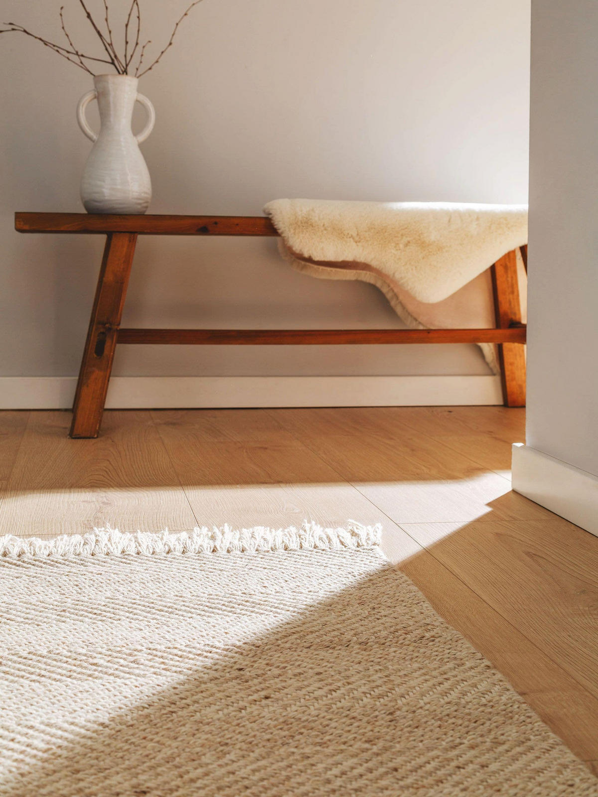 WOLLTEPPICH-LÄUFER Lars Beige 70x200 cm - Beige, Textil (70/200cm) - benuta Pure
