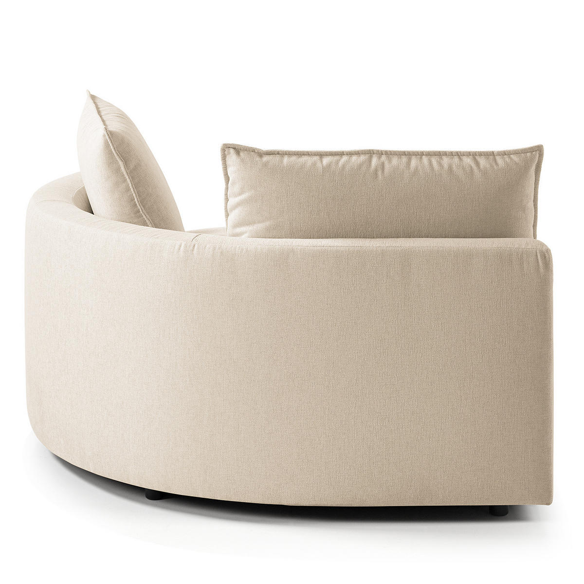 OTTOMANE - modular - Beige/Schwarz, Kunststoff/Textil (126/82/154cm) - home24