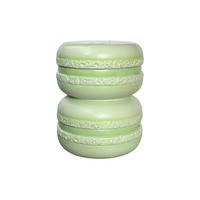 HOCKER Macaron 38/38/47 cm - Grün, Kunststoff (38/47/38cm) - Leitmotiv