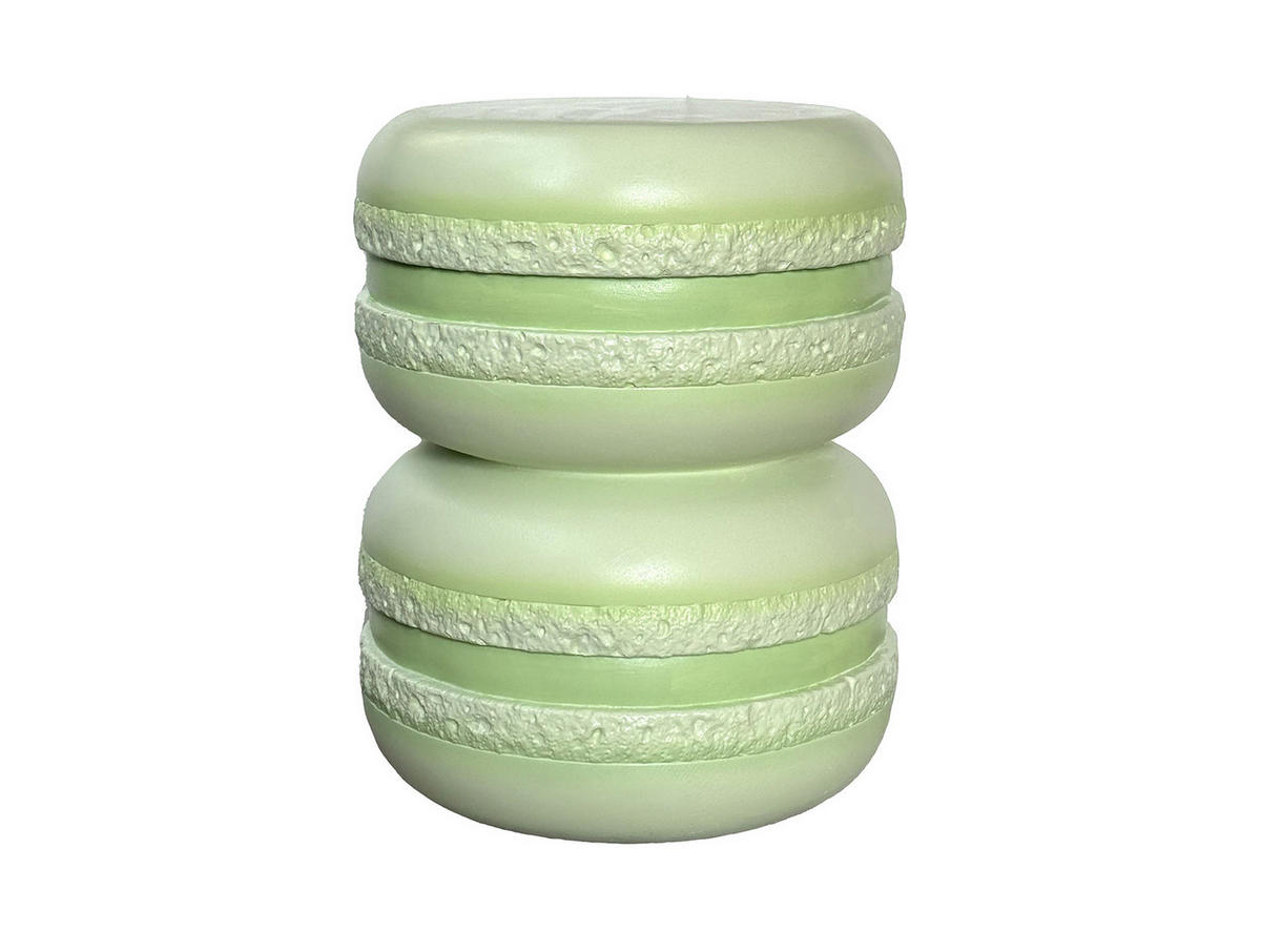 HOCKER Macaron 38/38/47 cm - Grün, Kunststoff (38/47/38cm) - Leitmotiv