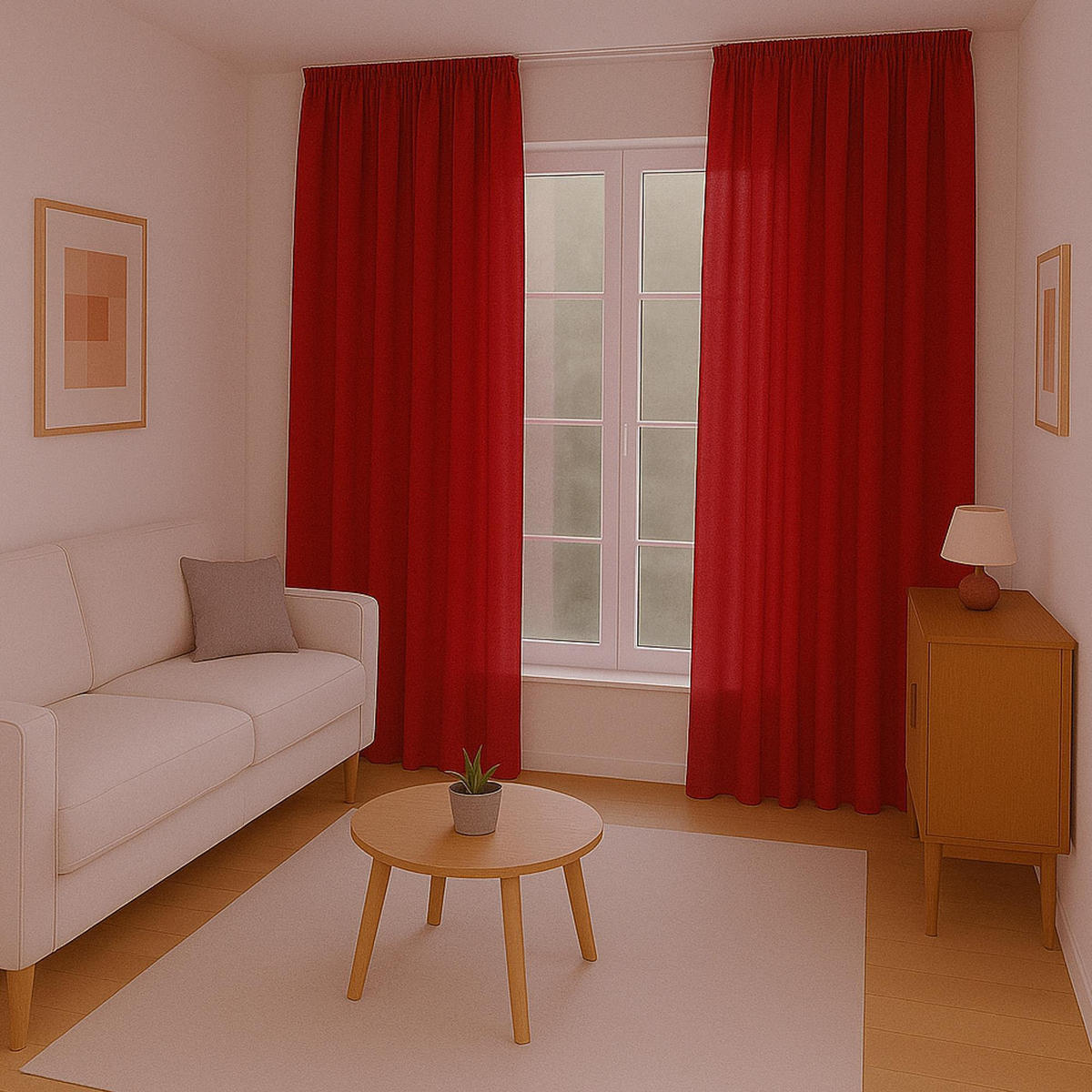 GARDINE Universalband "blickdicht" 2er Pack Rot 140x245 cm - Rot, Textil (140/245cm) - Bestlivings