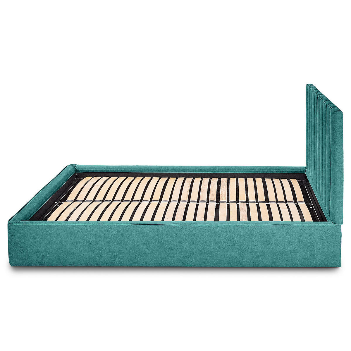 POLSTERBETT - Petrol, Textil (180/200cm) - home24