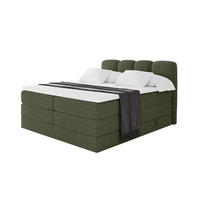 BOXBETT mit Matratze H3|H4 - NINA KING - 160x200 cm - Grün - Grün, Holzwerkstoff (160/200cm) - ALTDECOR