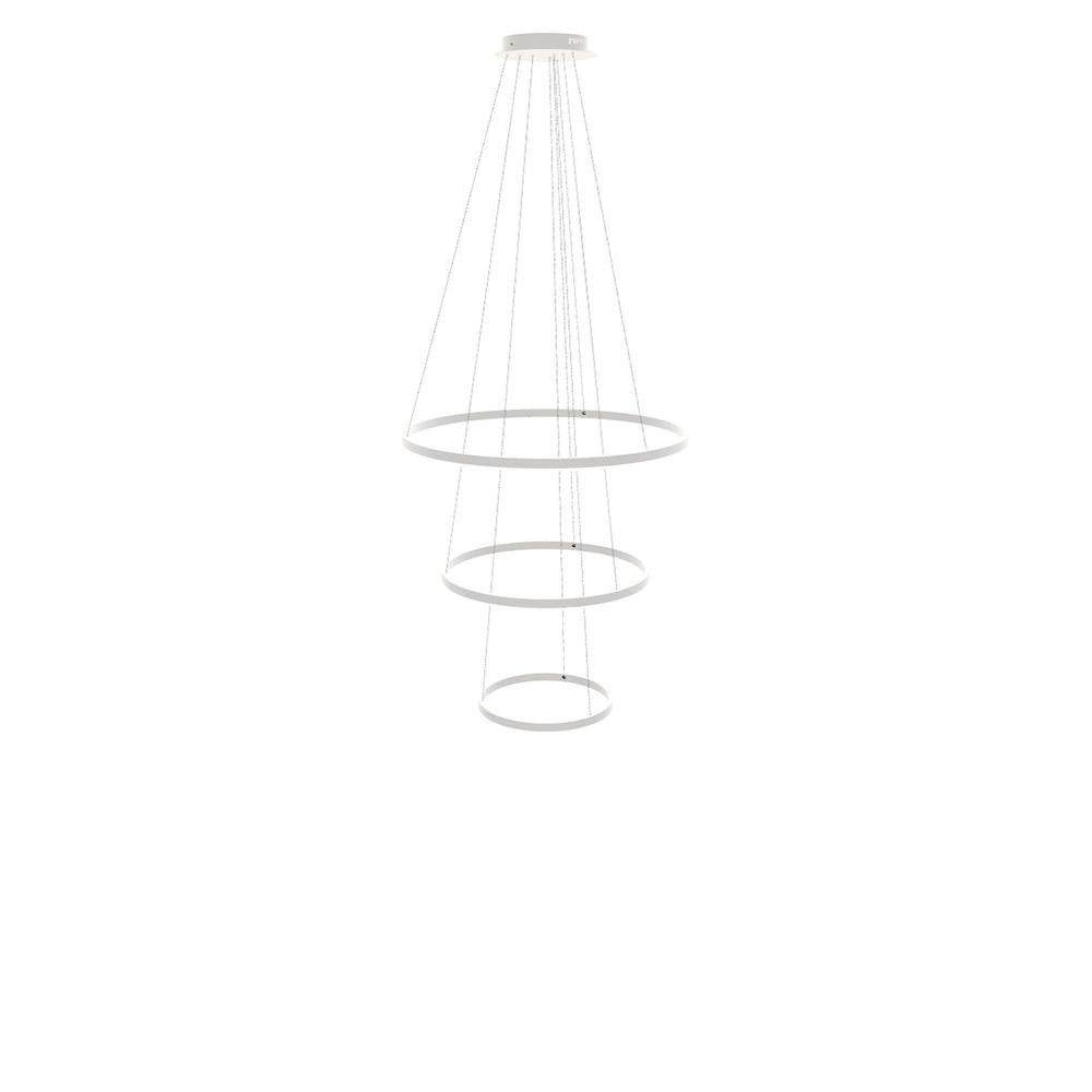 LED-HÄNGELAMPE 3er Ring Weiß Ø 80 | 60 | 40cm - Weiß, Metall (1.3/80/3.3cm) - s.luce