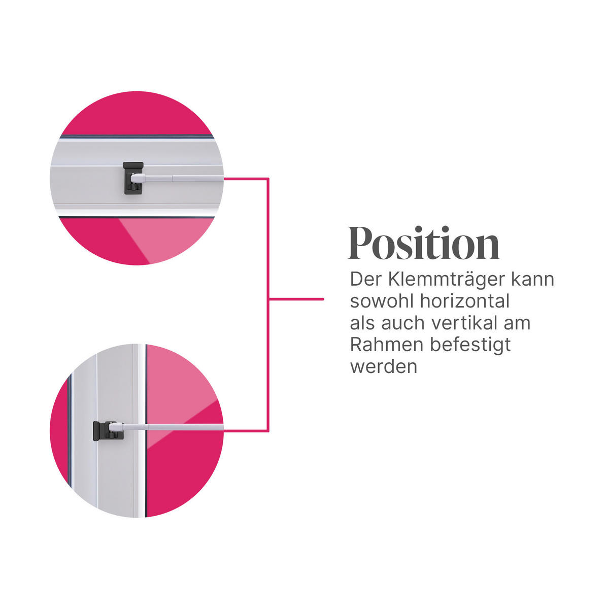 KLEMMTRÄGER für Vitragestangen 20er Pack - Anthrazit, Kunststoff (2/4/4cm) - Bestlivings