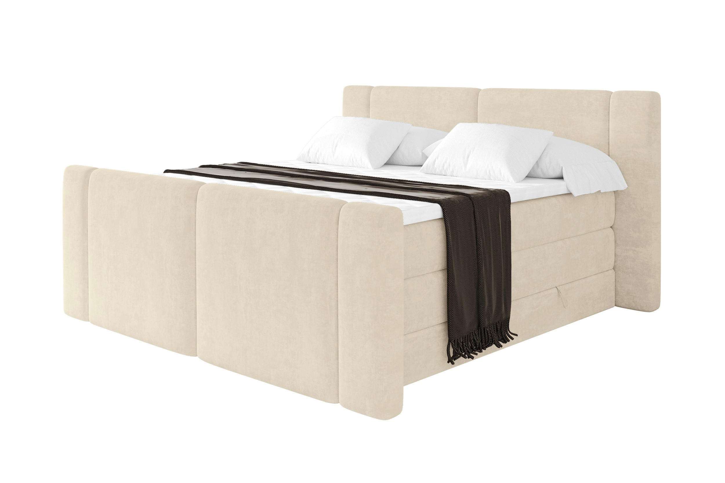 ALTDECOR POSTEL boxspring s matracemi H3/H4 - EVON KING Zanozek - 160x200 cm Béžová