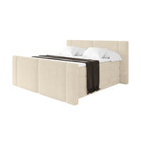 BOXSPRINGBETT mit Matratze H3/H4 - EVON KING Zanozek - 160x200 cm Beige - Champagner, Holzwerkstoff (160/200cm) - ALTDECOR