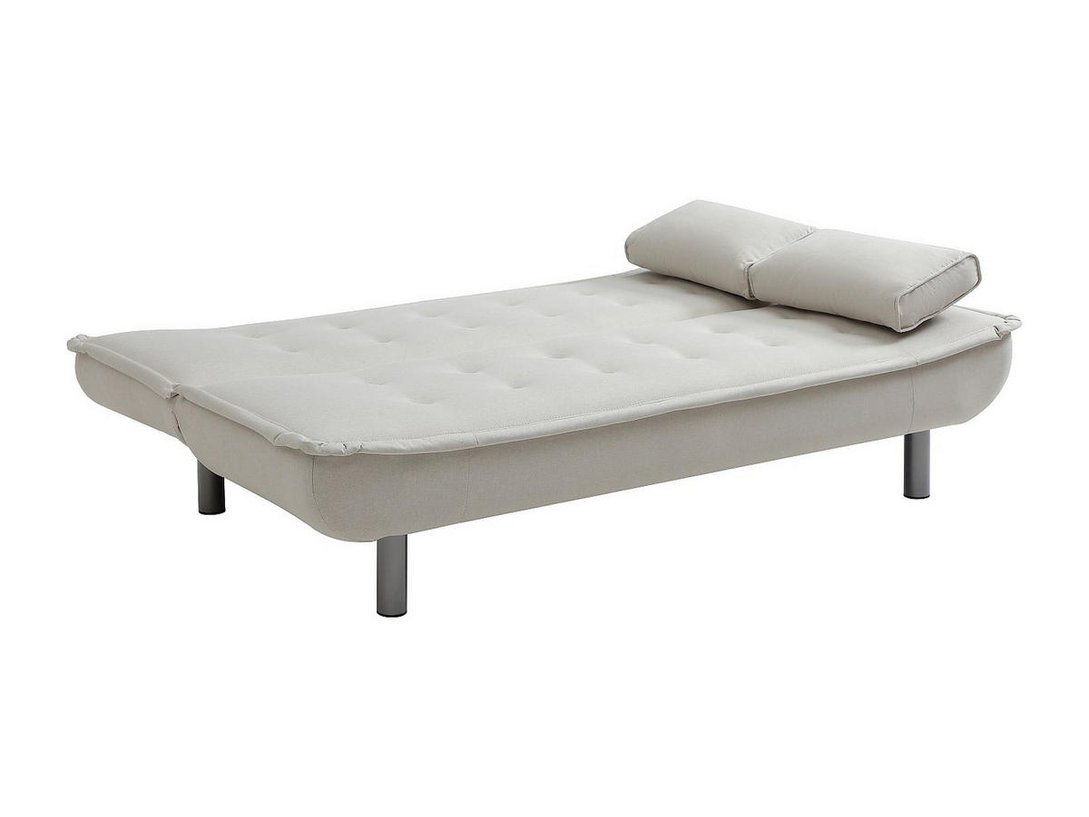 SCHLAFSOFA - 3 Personen - stoff - beige Mishan - Beige, Textil/Metall (190/89/96cm) - Vente-Unique