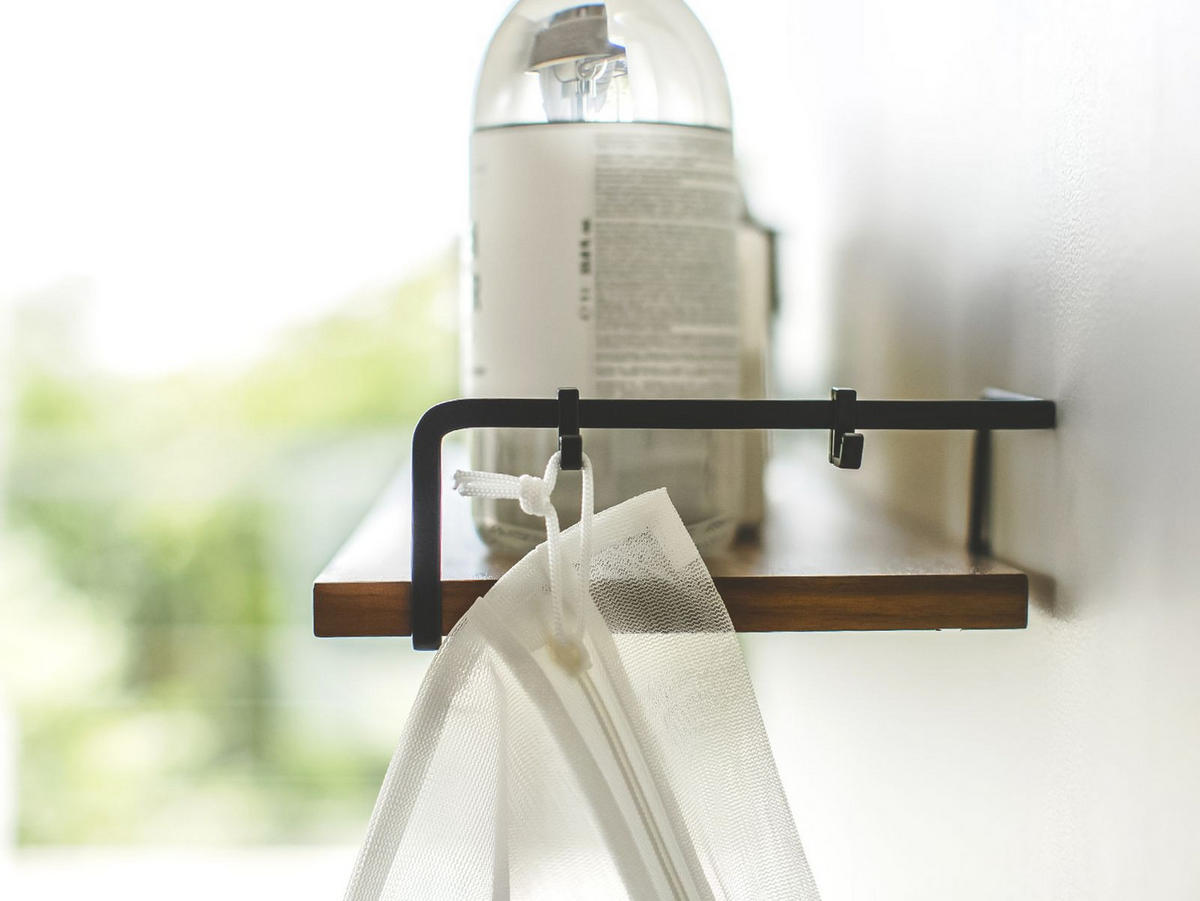 WANDREGAL Tower dunkelbraun 76/7/20 cm - Schwarz, Holz (76/20/7cm) - Yamazaki