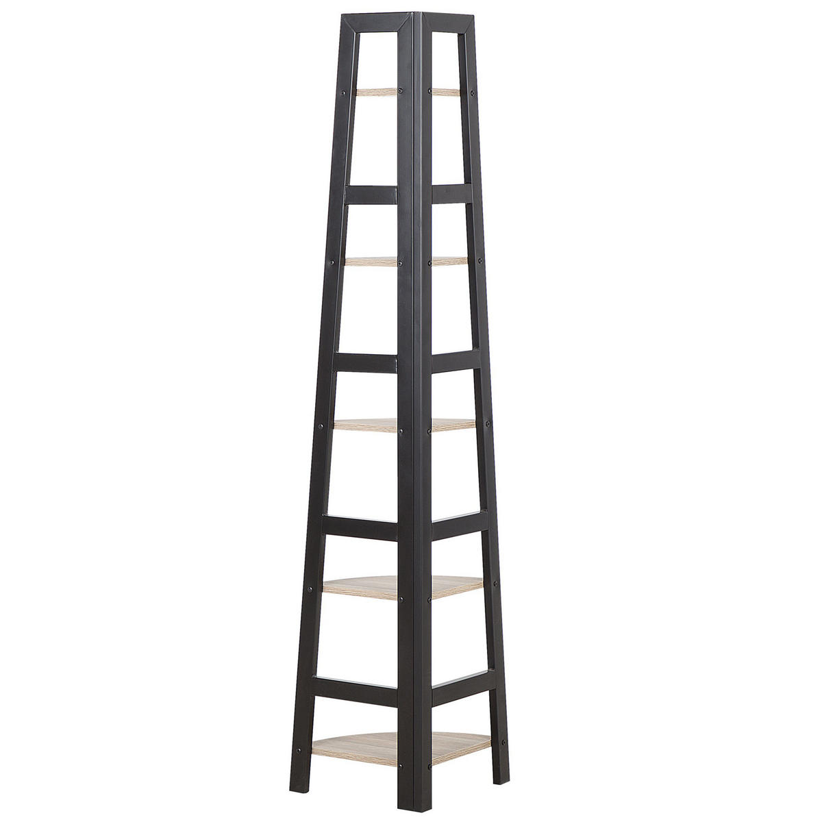 BÜCHERREGAL 5 Fächer Blexley - Hellbraun, Holzwerkstoff (44/163/31cm) - Beliani