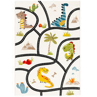 KINDER TEPPICH MAUI KIDS DINO STRASSENTEPPICH - Multicolor, Textil (140/200cm) - Pergamon