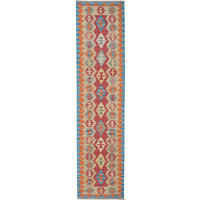 HANDWEBTEPPICH Kelim Gashgai Rot 251/60 cm Schurwolle - Rot, Textil (60/251cm) - Looma