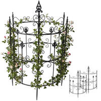 RANKGITTER Hugo 2er Set 73x33x123cm Metall Anthrazit Rankhilfe - Anthrazit, Metall (73/123/33cm) - DELUKE