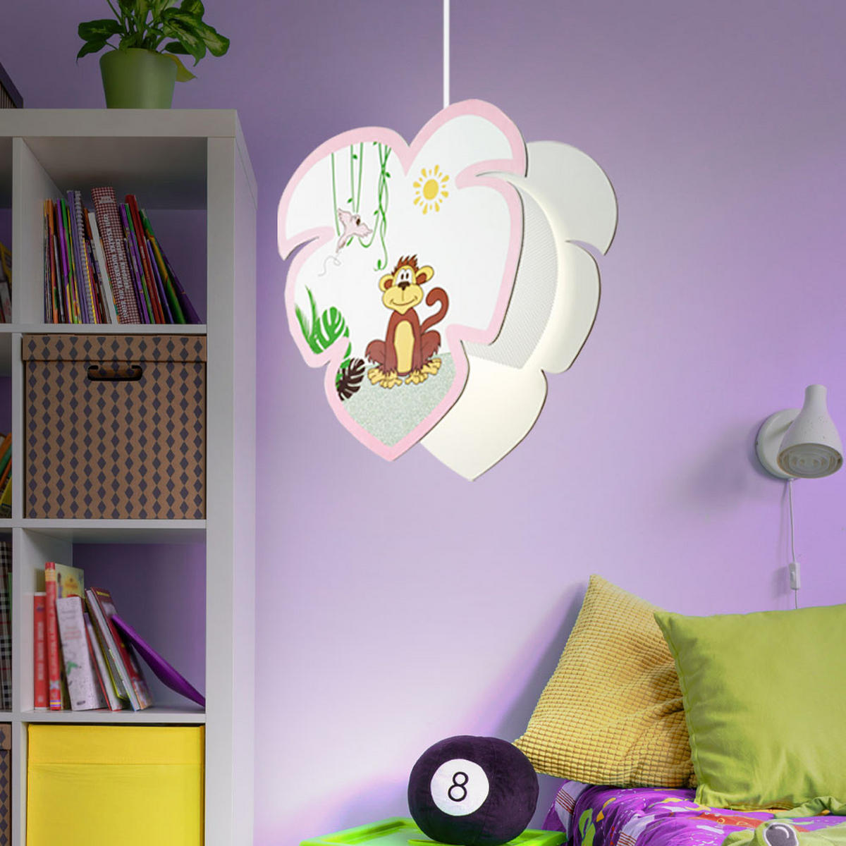 DECKENLEUCHTE Metall Bunt Holz - Multicolor, Holz (29/10.5/110cm)