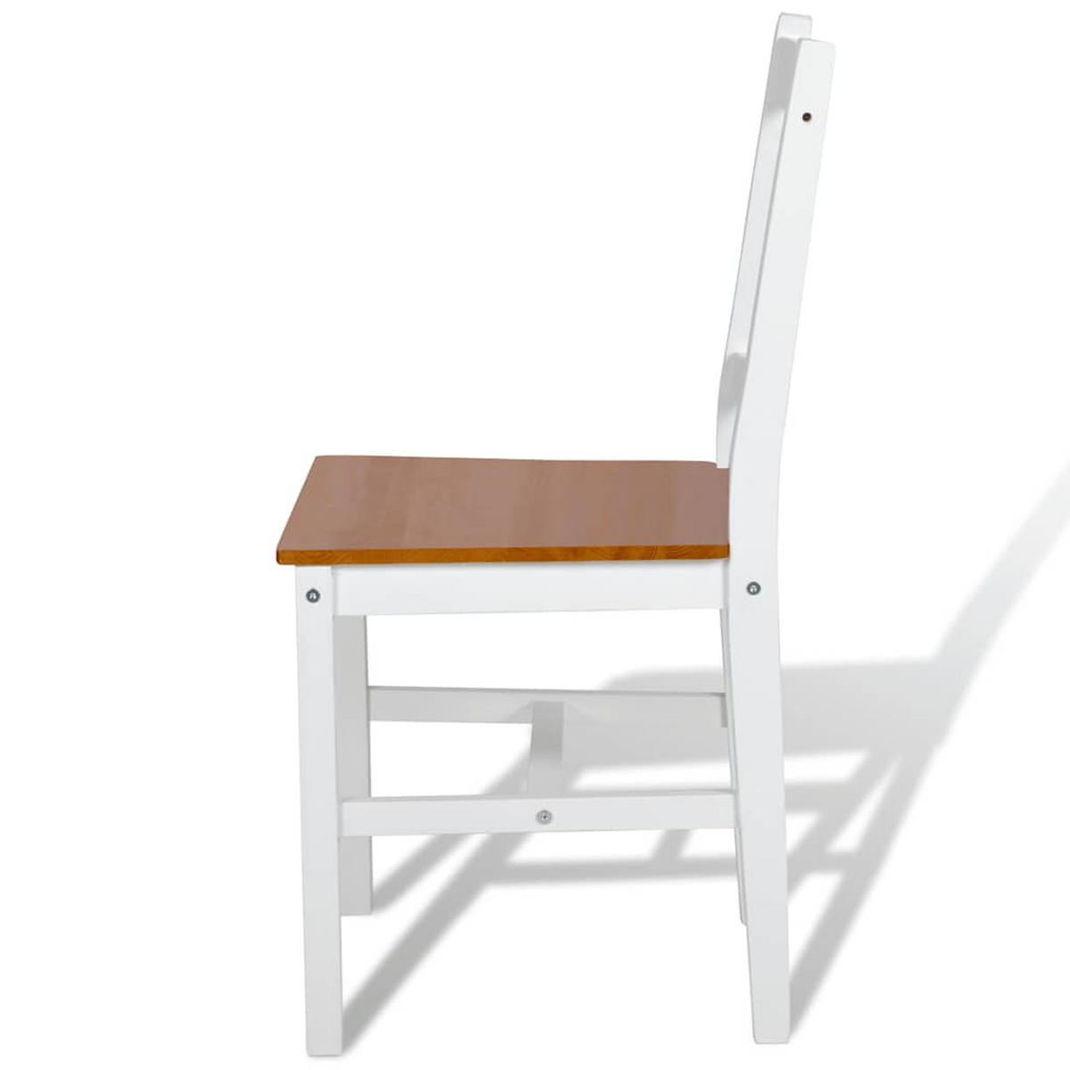 ESSZIMMERSTÜHLE 4Er Set Weiss Kiefernholz - Weiß, Holz (45.5/85.5/41.4cm) - vidaXL