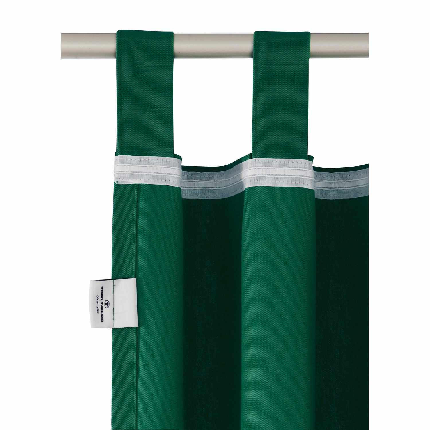 SCHLAUFENVORHANG IM UNI DESIGN DOVE Blickdicht - Ulmefarben, Textil (140/0.5/255cm) - Tom Tailor