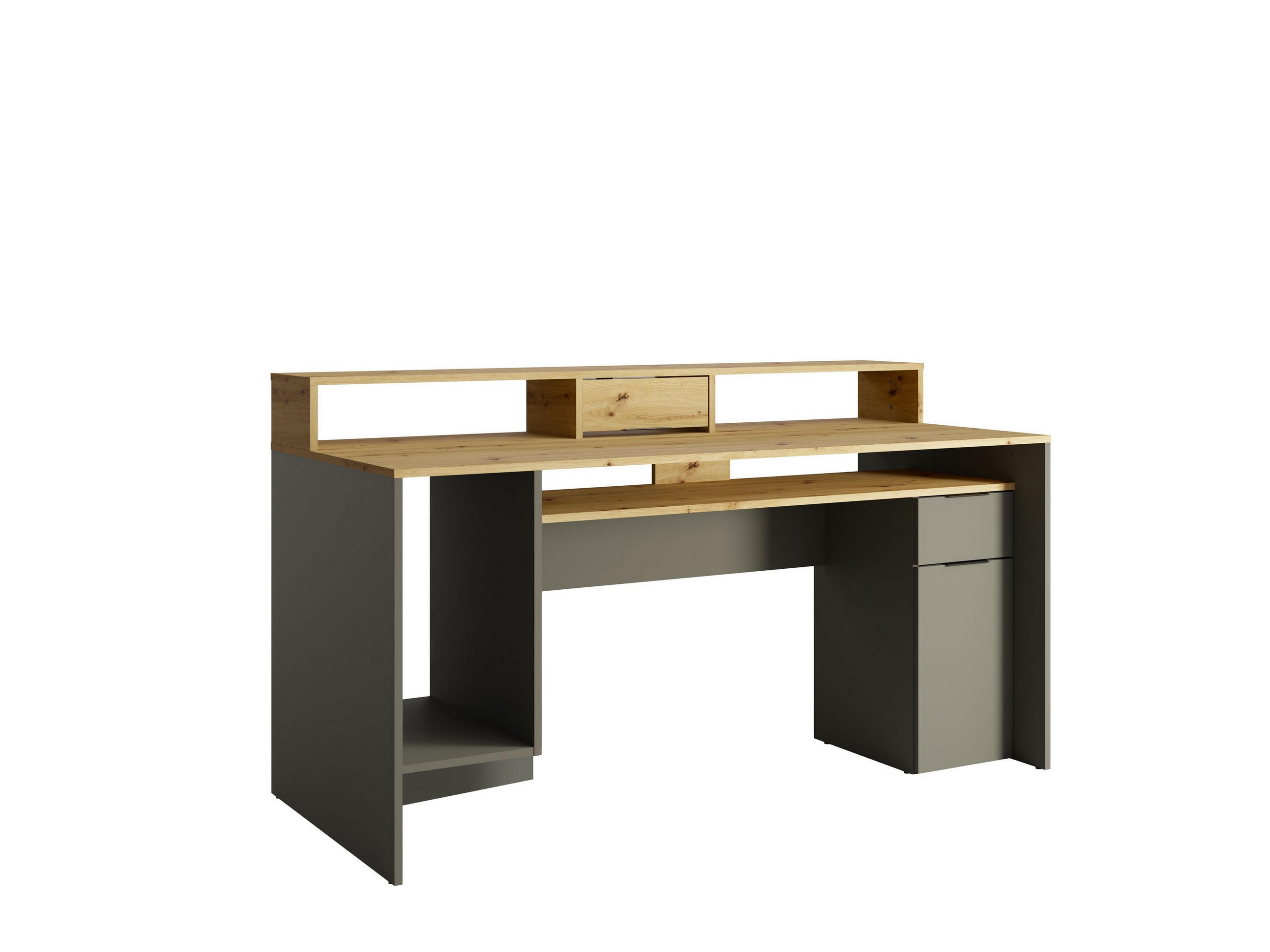 SCHREIBTISCH RADIX 160x70x91,5 cm Bürotisch Computertisch, Graphitfarben - Graphitfarben, Holzwerkstoff (70/160/91.5cm) - MASSENO