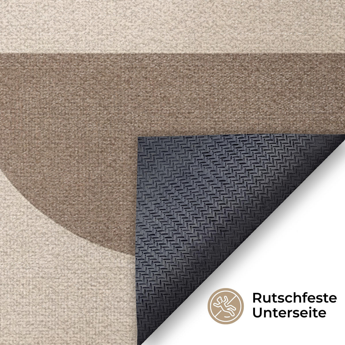 ROHOŽKA Geometrické - Tkaná struktura - Moderní 120x80 cm - béžová, textil/umělá hmota (120/0.4cm) - MuchoWow