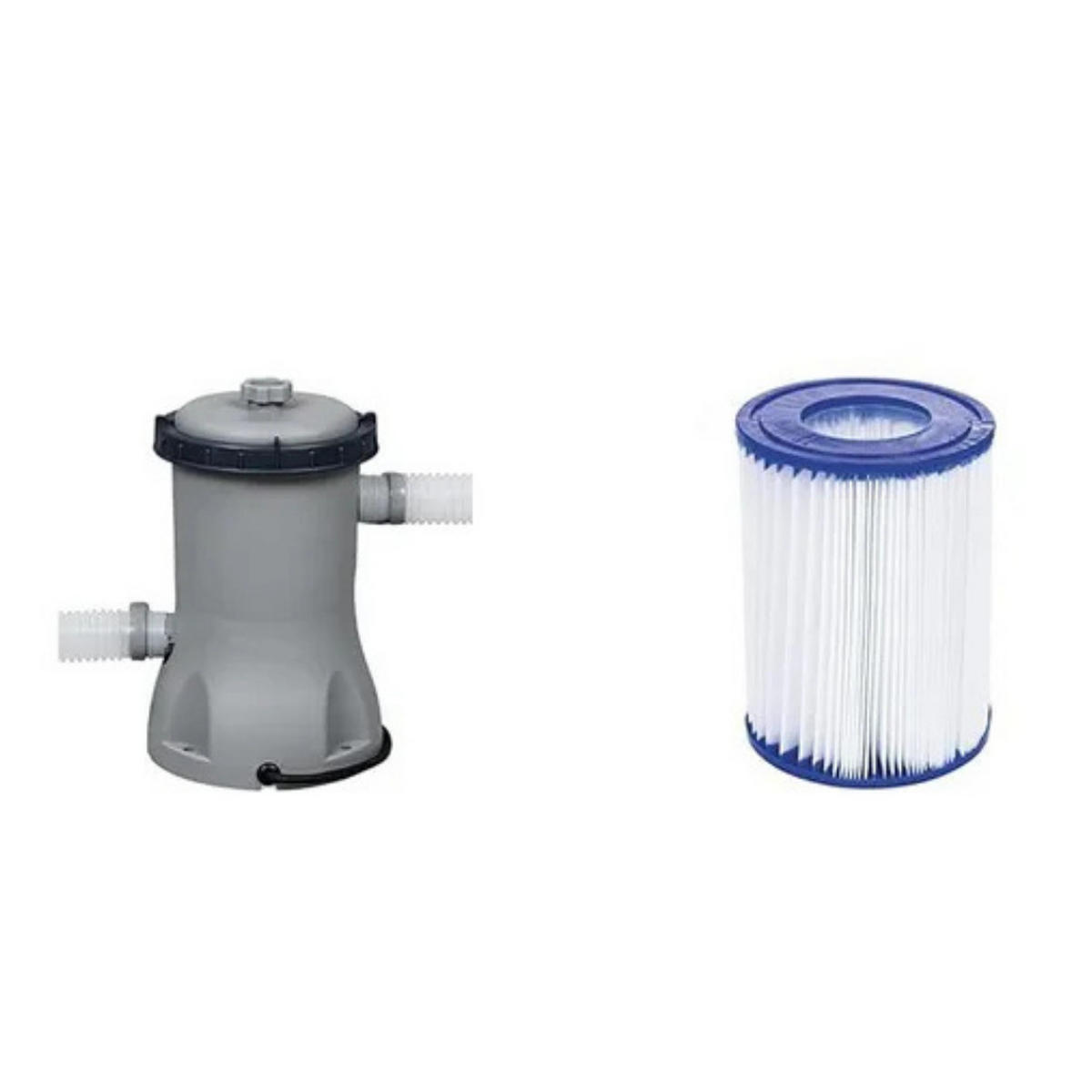 POOL SET Steel Pro MAX Lichtgrau Ø427 × 84 cm Rund Stahlrahmenpool mit Filterpumpe Familienpool Garten - Hellgrau, Kunststoff (427/84/427cm) - Bestway