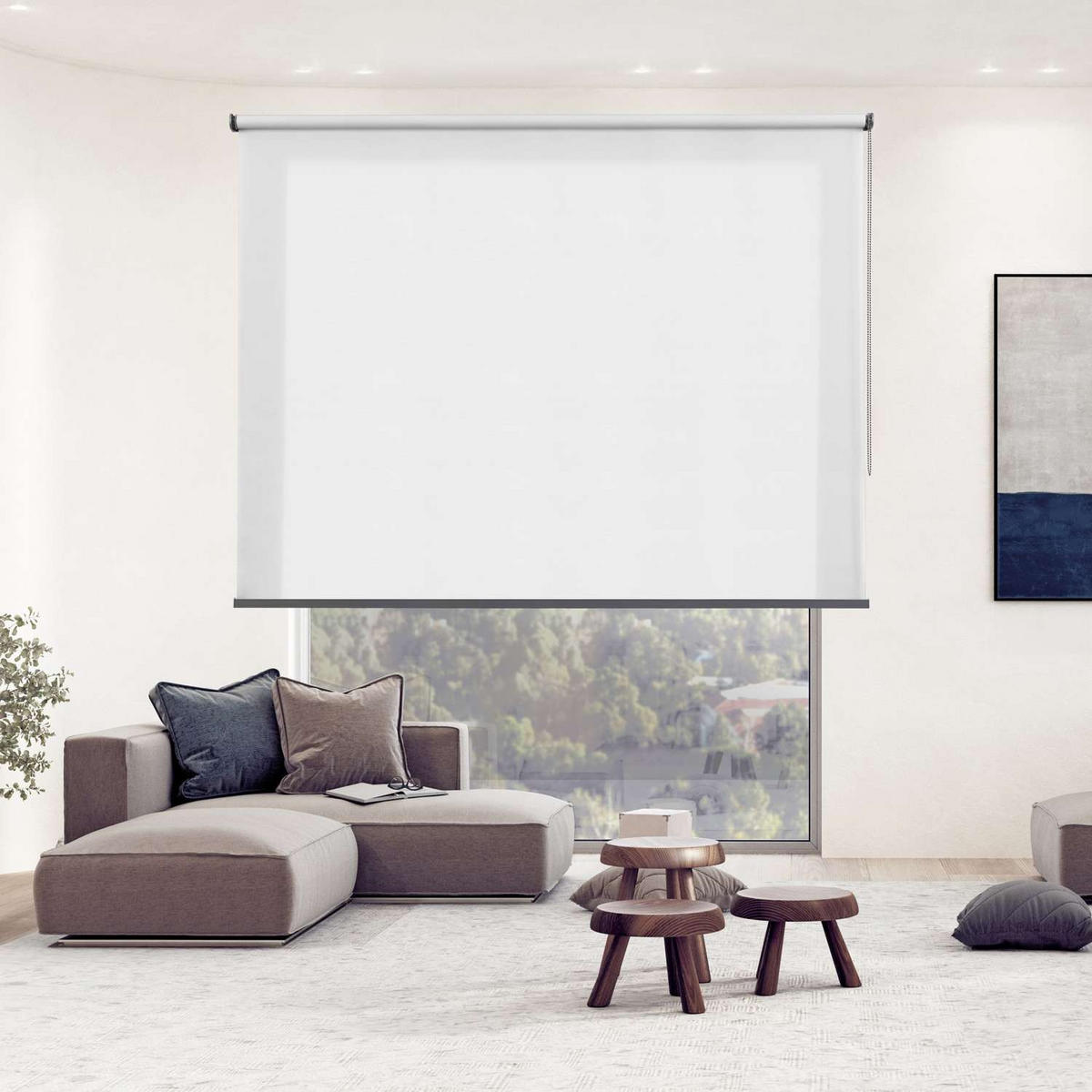 ROLLO| Weiß, 120 cm x 250 cm - Weiß, Kunststoff (120/250cm) - STORESDECO