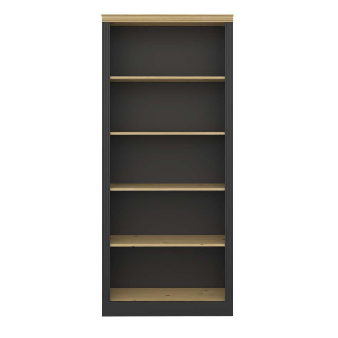 REGAL kaffefarben - Anthrazit, Holz (82/189/37cm) - ebuy24